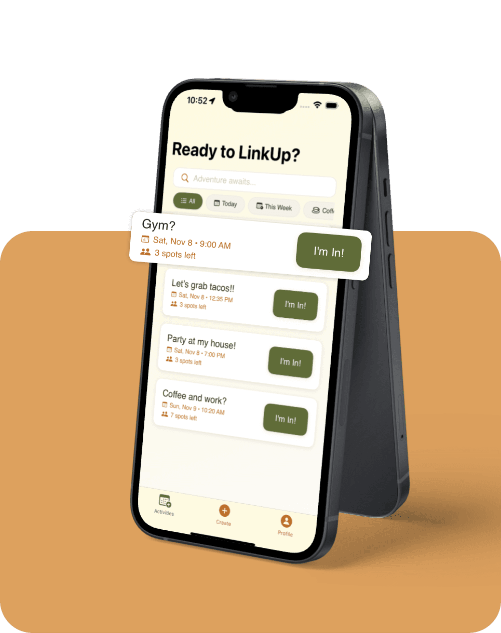 LinkUp App Interface